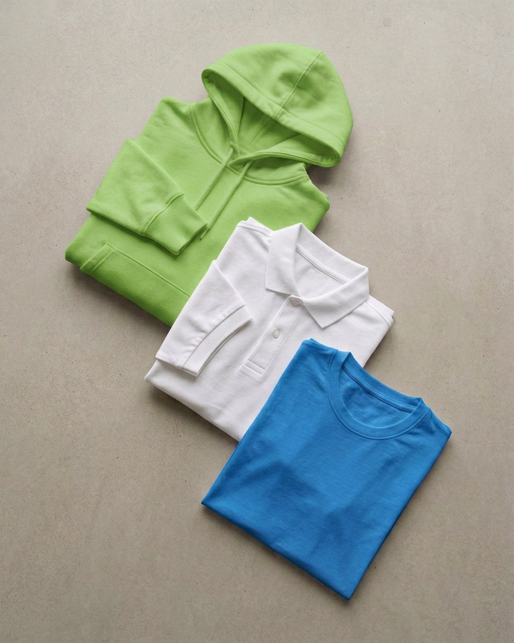 Prendas Fibratex: camiseta, polo y hoodie en los colores de la marca