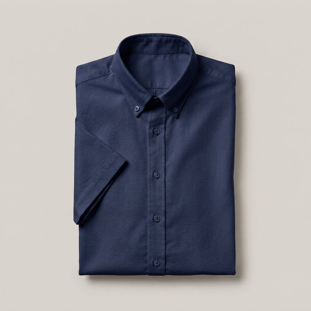 Camisa Oxford manga corta